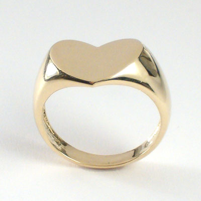 Heart Shaped Ring in 14k solid Gold