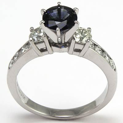 950 Platinum Sapphire Diamond Ring
