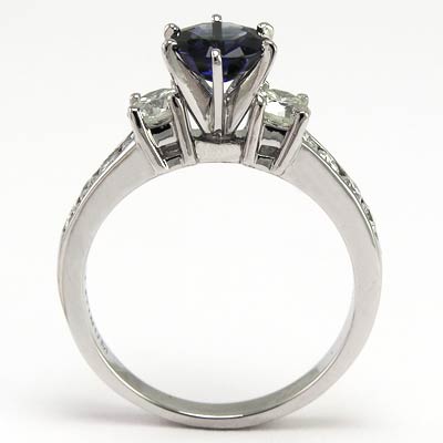 950 Platinum Sapphire Diamond Ring