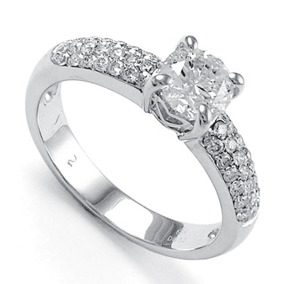 18k White Gold Diamond  Ring Setting