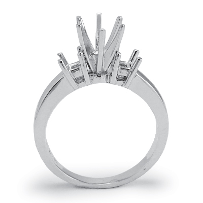 18k White Gold Engegament Ring setting Mount
