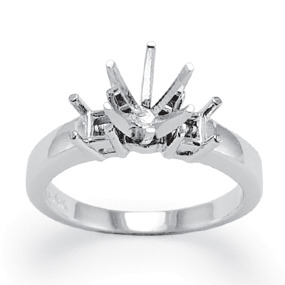 18k White Gold Engegament Ring setting Mount