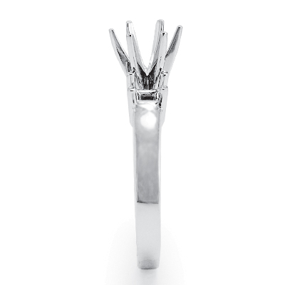 18k White Gold Engegament Ring setting Mount