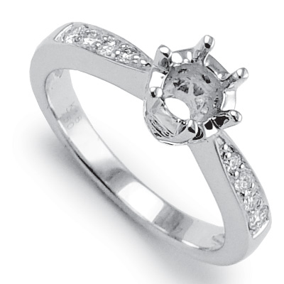 18k White Gold Diamond Setting ring