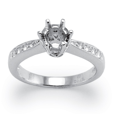 18k White Gold Diamond Setting ring
