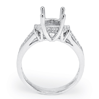 18k White Gold Diamond engagement Setting