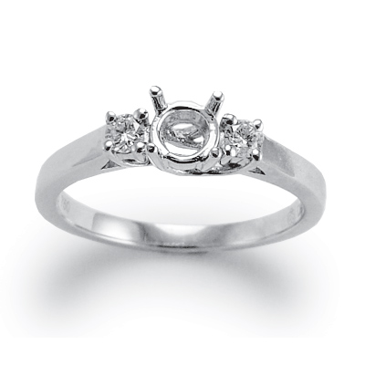 18k White Gold Diamond Setting