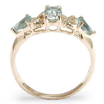 14k Rose Gold Aquamarine Ring 1ct.
