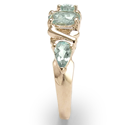 14k Rose Gold Aquamarine Ring 1ct.