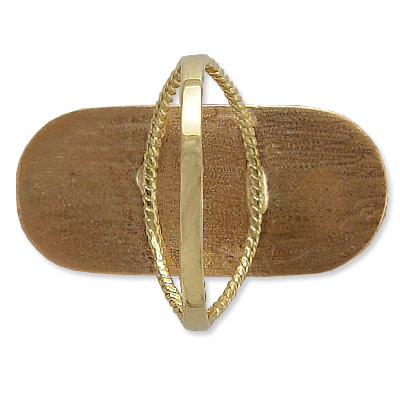 14k Rose and yellow Gold 7 Talisman Good Luck Ring