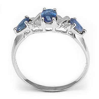 Sapphire Three Stone Ring 14k Gold