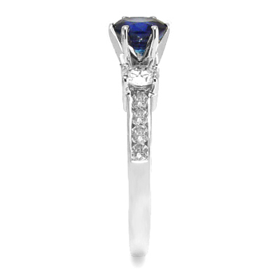 14k Gold Ceylon Sapphire Diamond Ring