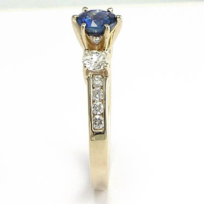 Ceylon Sapphire Diamond Ring in 14k Gold