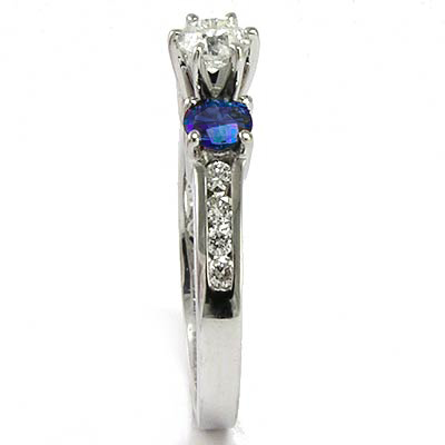 18k Gold Sapphire Diamond Ring