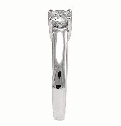 14K White Gold Solitaire Diamond Ring