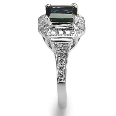 Ceylon Sapphire and Diamond  Ring in 18k