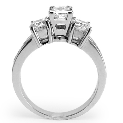 14k White Gold Princess Diamond Ring