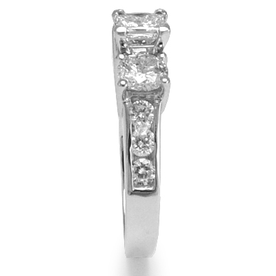 14k White Gold Princess Diamond Ring