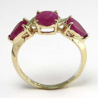 Birthstone Mothers Ring 14k gold Ruby