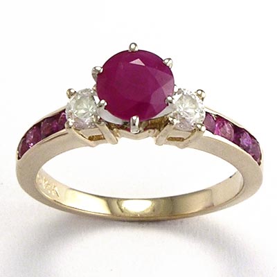 Ruby and Diamond Engagement Ring