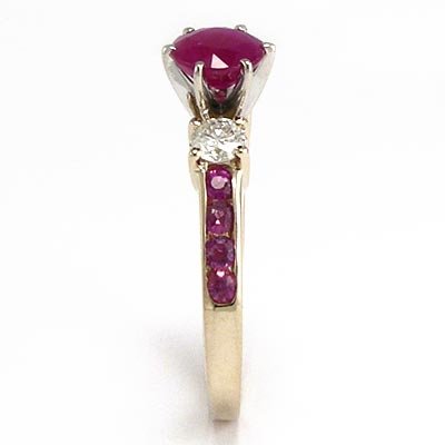 Ruby and Diamond Engagement Ring