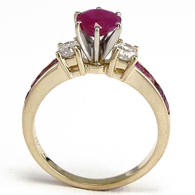 Ruby and Diamond Engagement Ring