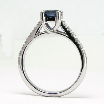 14k Gold Sapphire and Diamond Ring