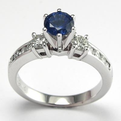 Ceylon Sapphire and Diamond Ring 14k