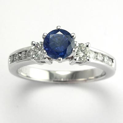 Ceylon Sapphire and Diamond Ring 14k