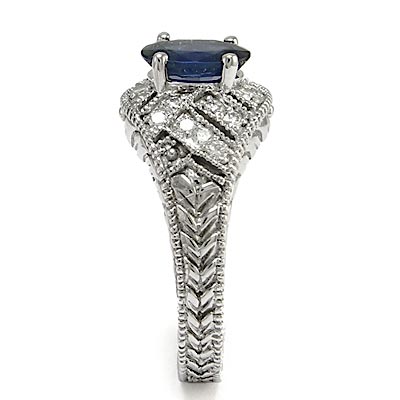 14k Gold Sapphire Diamond Ring