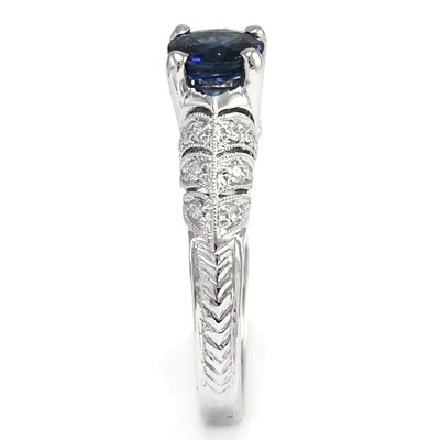 18k White Gold Diamond Sapphire Ring