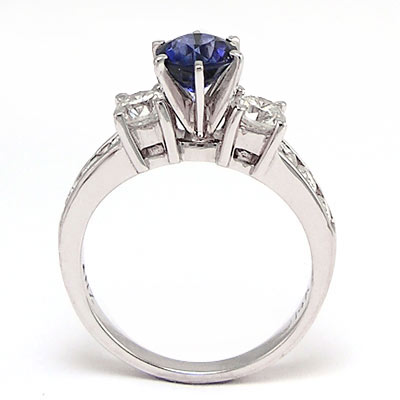 14k Gold Ceylin Sapphire Diamond Ring