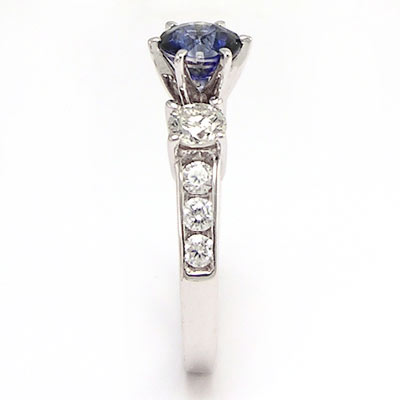 14k Gold Ceylin Sapphire Diamond Ring