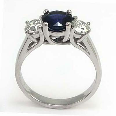 950 Platinum Sapphire Diamond Ring