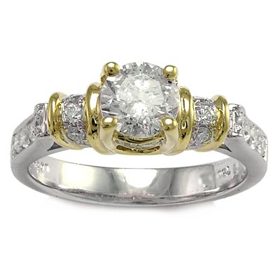 18K Two-Tone Gold Diamond Ring