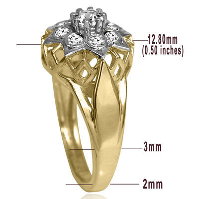 14K Lab Grown Diamond Ring Earrings Set