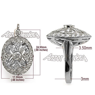 Lab Grown Diamond Ring and Earrings in 14k Set