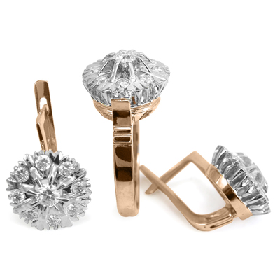 Lab Grown Diamond Ring & Earring in 14k Set