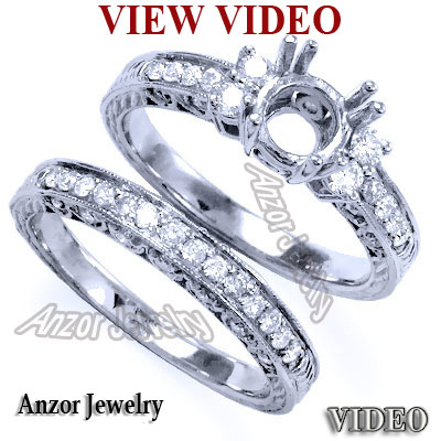 14k Gold Lab Grown Diamond Engagement Ring set