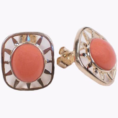 14k Gold Starburst Coral Set
