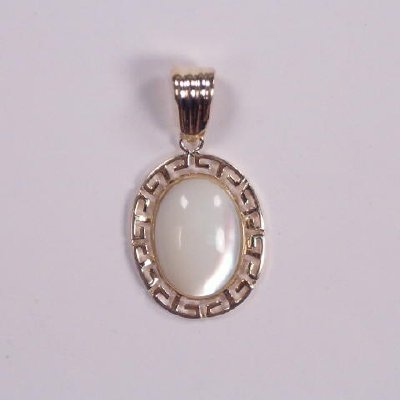 14k Gold Oval Mother of Pearl Set