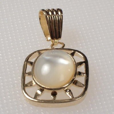 14k Oval Mother of Pearl earrings ring pendant Set