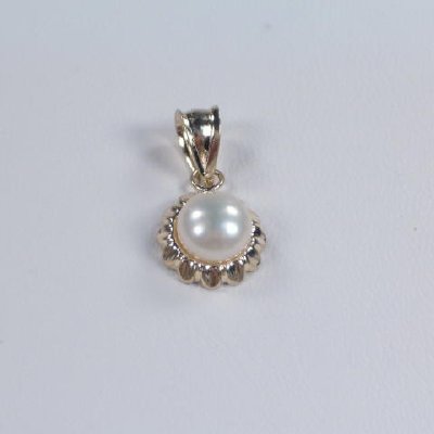 14k Gold Sunflower Pearl Set earrings ring pendant