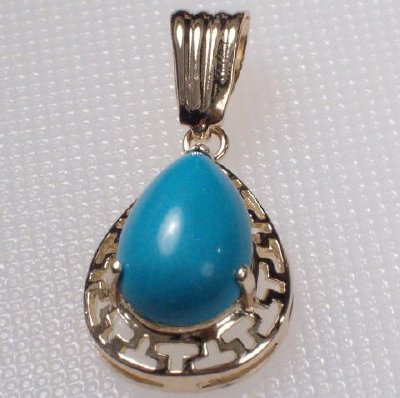 14k Gold Turquoise Set Earrings, ring Pendant