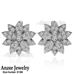 14k Gold Diamond Earrings European style