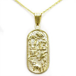 14k Gold 7 Talisman Good Luck Pendant
