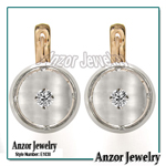 Russian Style Diamond Earrings 585 14k
