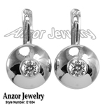 Russian Style 18k Gold Diamond Earrings
