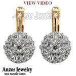 Russian Style malinka diamond earrings 585