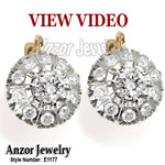 Russian Style 3.50 ctw Diamond Earrings 585